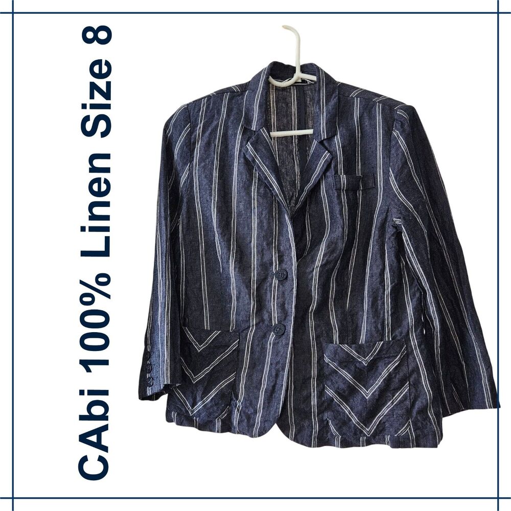 Cabi Linen Jacket EUC size 8 Style #871